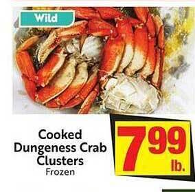 Lucky Supermarkets Cooked dungeness crab clusters offer