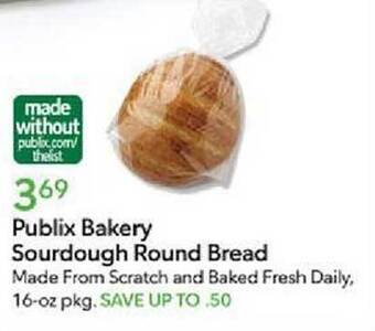 Publix Bakery sourdough round bread offer