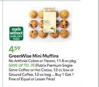 Publix Greenwise mini muffins offer