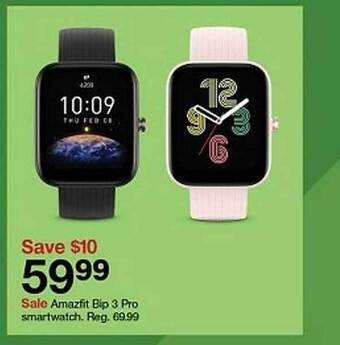 Target Amazfit bip 3 pro smartwatch offer