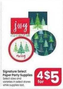 Jewel-Osco Signature select paper party supplies offer
