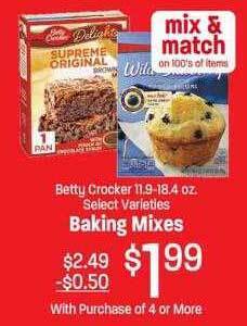 Maceys Betty crocker baking mixes offer