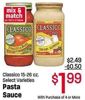 Maceys Classico pasta sauce offer