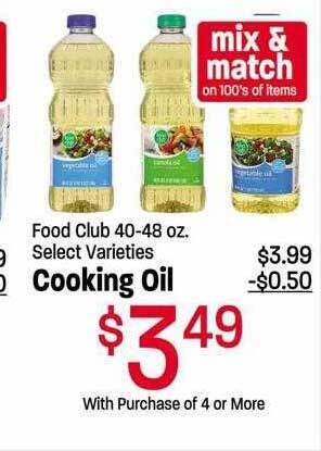 Maceys Food club cooking oil offer