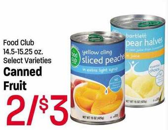 Maceys Food club canned fruit offer