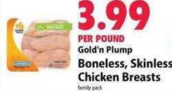 Festival Foods Gold'n plump boneless, skinless chicken breasts offer