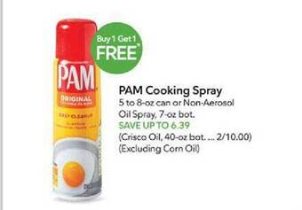 Publix Pam cooking spray offer