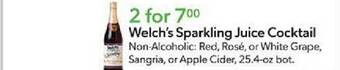 Publix Welch's sparkling juice cocktail offer