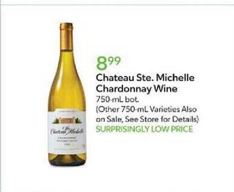 Publix Chateau ste. michelle chardonnay wine offer
