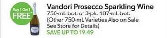 Publix Vandori prosecco sparkling wine offer