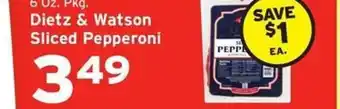 Hannaford Dietz & watson sliced pepperoni offer