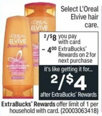 CVS L'Oreal Elvive Hair Care offer