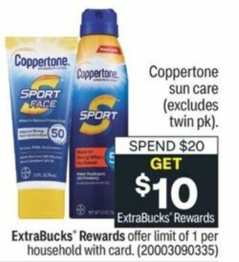 CVS Coppertone Sun Care offer