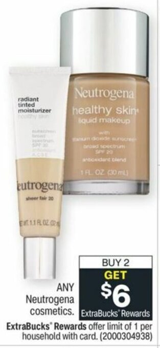 CVS Neutrogena Cosmetics offer