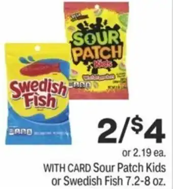 CVS Sour Patch Kids or Swedish Fish 7.2-8 oz offer