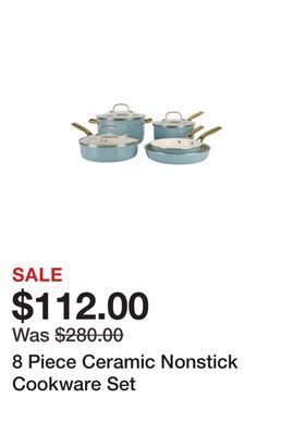 Belk 8 piece ceramic nonstick cookware set offer