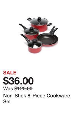 Belk Non-stick 8-piece cookware set offer