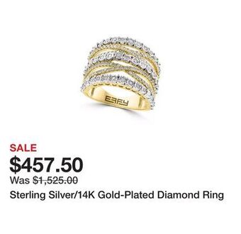 Belk Sterling silver/14k gold-plated diamond ring offer