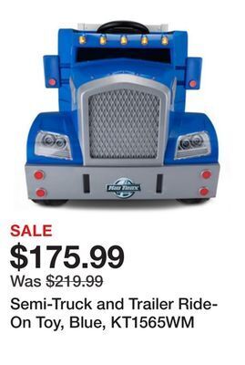 Tractor Supply Company Semi-truck and trailer ride-on toy, blue, kt1565wm offer