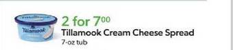 Publix Tillamook cream cheese spread offer