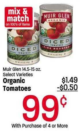Maceys Muir glen organic tomatoes offer