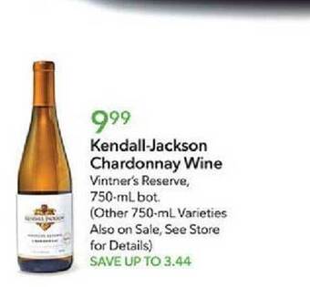 Publix Kendall-jackson chardonnay wine offer