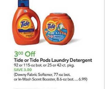 Publix Tide or tide pods laundry detergent offer