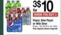 Safeway Pepsi, diet pepsi or mtn dew offer