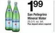 Safeway San pellegrino mineral water offer