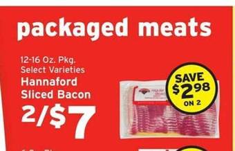 Hannaford Hannaford sliced bacon offer