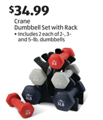 Aldi Crane Dumbbell Set with Rack offer