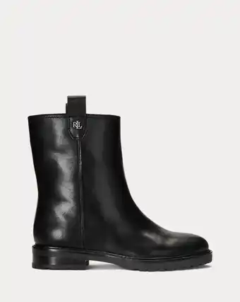 Evelynn burnished leather bootie