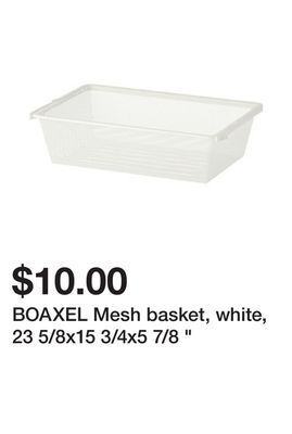 Ikea Boaxel mesh basket, white, 23 5/8x15 3/4x5 7/8 " offer