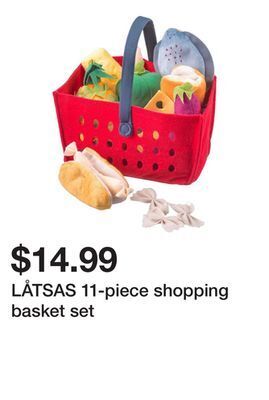 Ikea Låtsas 11-piece shopping basket set offer