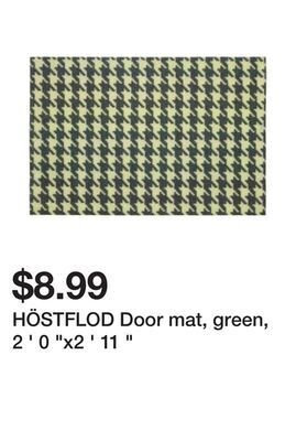 Ikea Höstflod door mat, green, 2 ' 0 "x2 ' 11 " offer