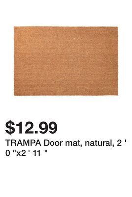 Ikea Trampa door mat, natural, 2 ' 0 "x2 ' 11 " offer