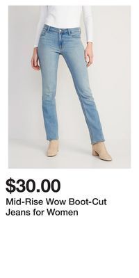 Old Navy Mid-rise wow boot-cut jeans for women offer