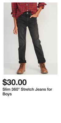 Old Navy Slim 360° stretch jeans for boys offer