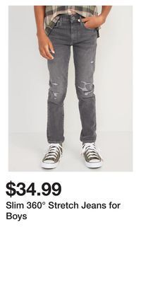 Old Navy Slim 360° stretch jeans for boys offer