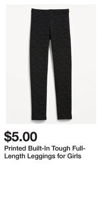 Old Navy Printed built-in tough full-length leggings for girls offer
