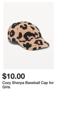 Old Navy Cozy sherpa baseball cap for girls offer