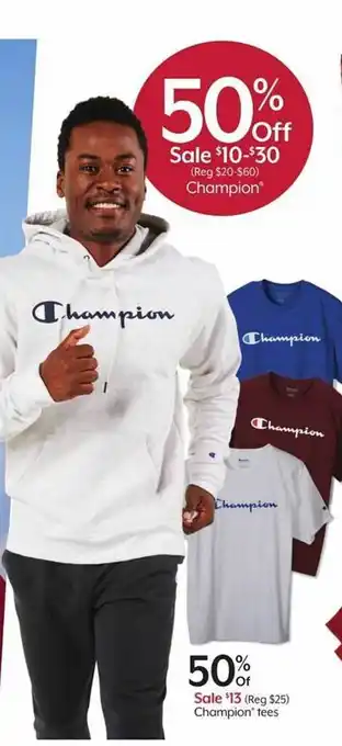 Bealls Champion tees offer
