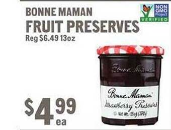 New Seasons Market Bonne maman fruit preserves offer