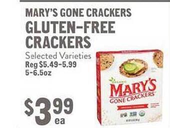 New Seasons Market Mary's gone crackers gluten-free crackers offer
