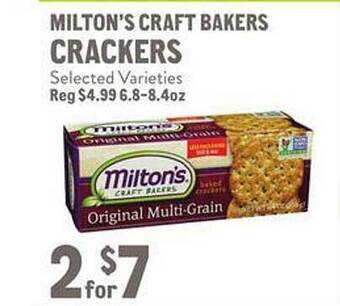 New Seasons Market Milton's craft bakers crackers offer
