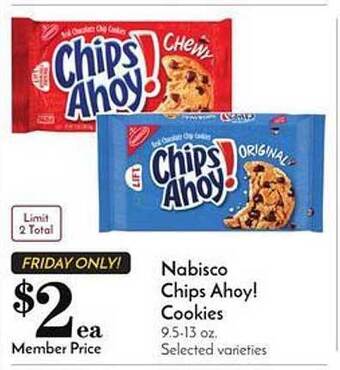 Pavilions Nabisco chips ahoy! cookies offer