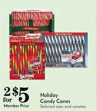 Pavilions Holiday candy canes offer