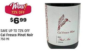 Grocery Outlet Cal fresco pinot noir offer