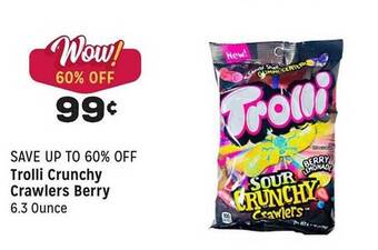Grocery Outlet Trolli crunchy crawlers berry offer