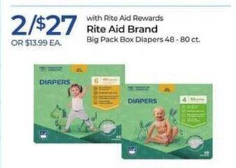 Rite Aid Rite aid brand big pack box diapers offer